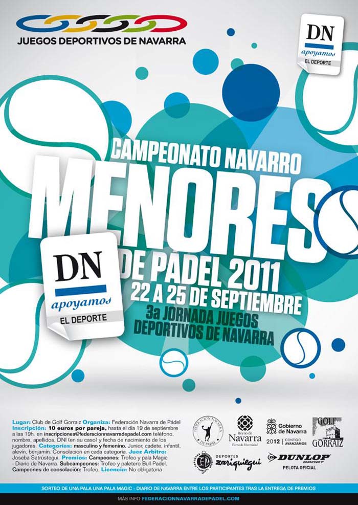 Campeonato Navarro de Menores de P&aacute;del 2011 - 3&ordf; Jornada de los Juegos Deportivos de Navarra